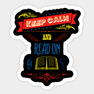 Keep Calm and Read On Vintage RC05 Sticker